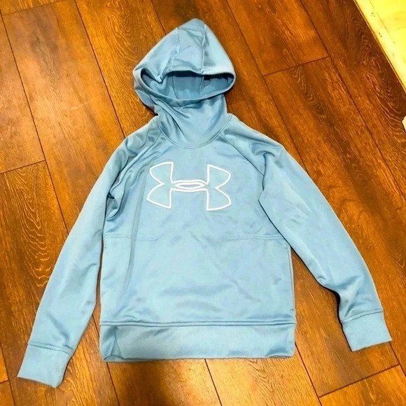 Women's Under Armour  Cold Gear Light Blue Hoodie - Picture 1 of 2